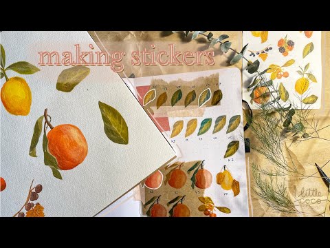 Turning my gouache paintings into stickers with Procreate, Photoshop, and Cricut