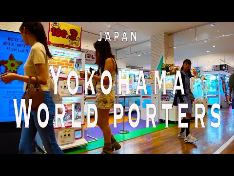 Yokohama World Porters 4K Walking Tour (Japan)-Tour with Captions & Immersive Sound.