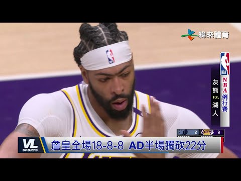 12/16 AD真大腿！ 狂砍40分率湖人勝灰熊