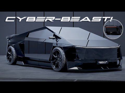 Tesla CYBERTRUCK HARDCORE Bodykit Concept by Zephyr Designz 4K