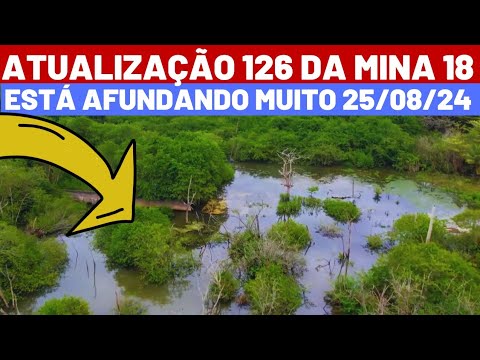 Atualização 126 da mina 18 da BRASKEM no Mutange | Maceió | Alagoas Brasil | visto de cima em 4K