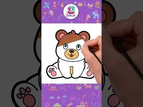 How To Draw Teddy Bear #shorts #howtodraw #drawing #coloring