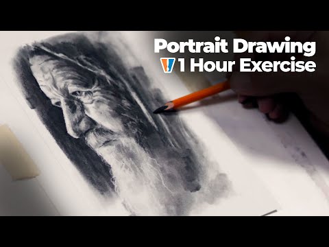 Portrait Drawing with Charcoal