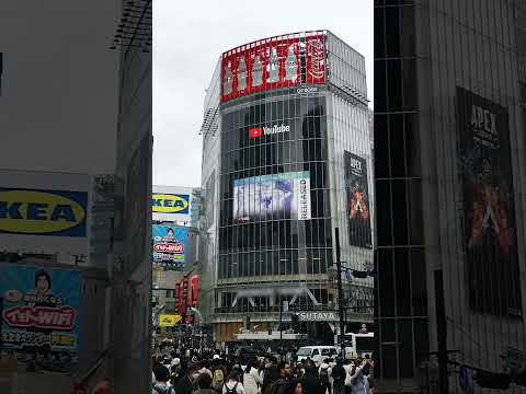 渋谷の屋外ビジョンでhihiDを流す男