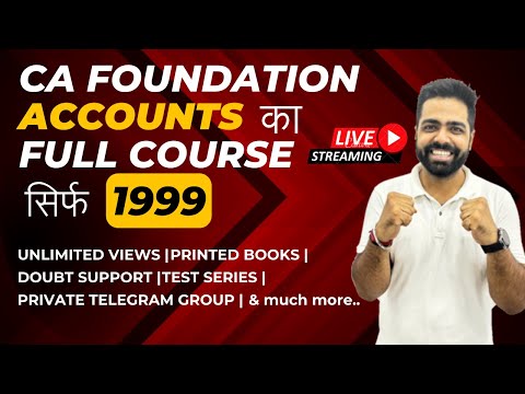 CA Foundation Accounts @ 1999 only | LIMITED TIME DEAL