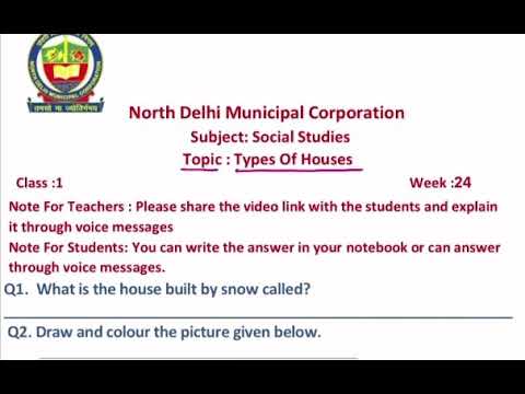 class 1 SST | Types of Houses | week 24 | FirstStep | worksheet Solution Date 04.12.2020