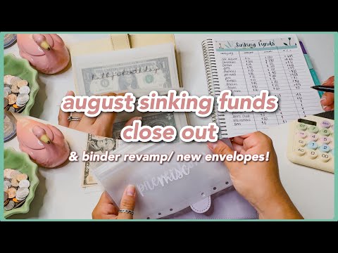 august sinking funds close out | binder revamp/ budget binder set up | budgetwithamanda