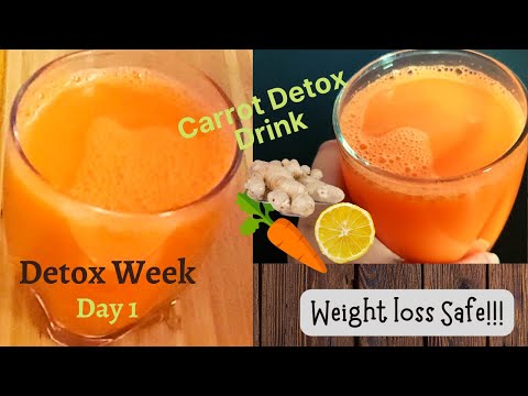 Carrot detox juice | only 3 ingredients detox drink in 5 min | Detox Week #detoxwaterforweightloss