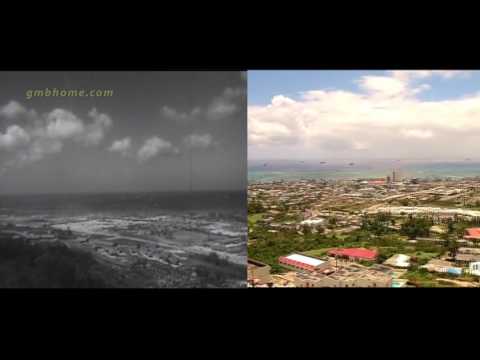 Saipan - Two Views From Navy Hill, 71 Years Apart