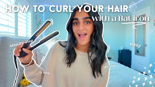 HOW TO CURL YOUR HAIR WITH A STRAIGHTENER IN 15 MINS | EASY STEP-BY-STEP TUTORIAL *2024 trendy*