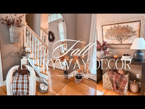 FALL ENTRYWAY DECOR 2024 || FALL DECORATE WITH ME || Fall Entryway Styling Ideas