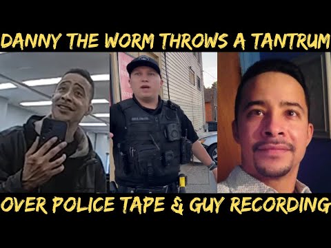 "Danny the Worm Throws a Temper Tantrum Over Police Tape as Owner Records the Incident"