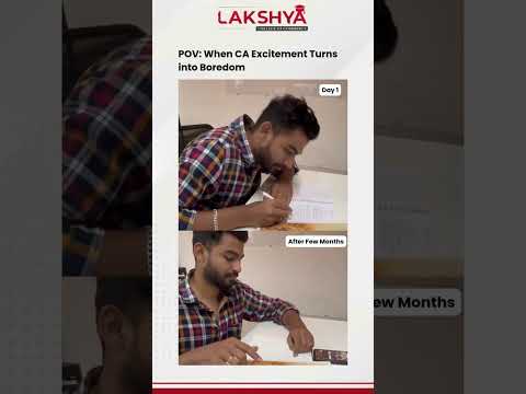 CA Journey: From Excitement to Exhaustion in No Time! | Lakshya Edu