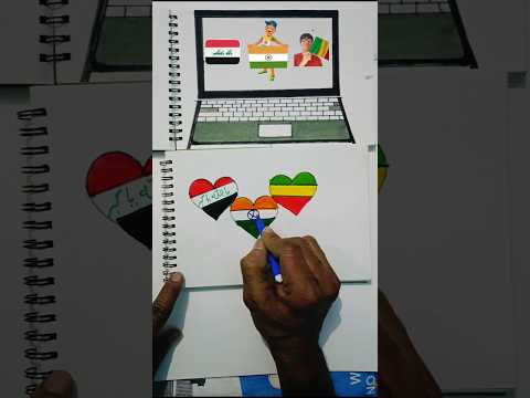 Indian 🇮🇳 Flag Drawing With Mali 🇲🇱 And Iraq 🇮🇶 Flag | #shorts #shortfeed