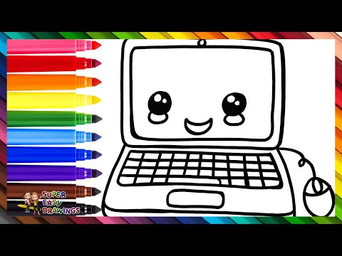 Draw and Color a Cute Computer 💻🖱️🌈 Drawings for Kids