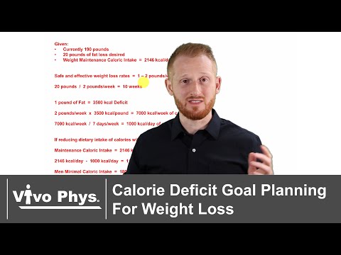 Daily and Weekly Calorie Deficit Goal Planning For Weight Loss