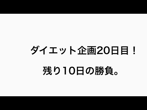 【ダイエット】ダイエット企画20日目！#20