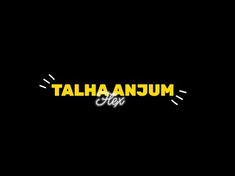 Talha Anjum - Flex | Prod. by UMAIR Black Screen Lyrics Status