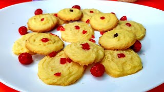 5 Ingredients Mouth Melting Butter Cookies | Easy Homemade Butter Cookies | Eggless & Without Oven