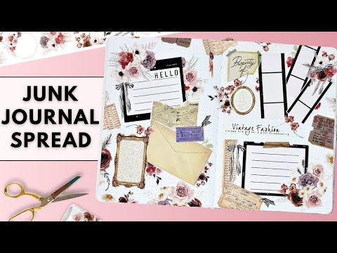 PLAN WITH ME | JUNK JOURNAL | BULLET JOURNAL SPREAD @rongrongdevoeillustration