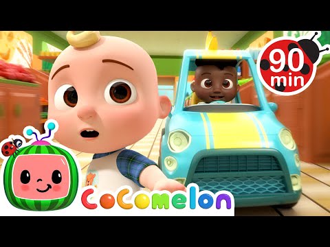 JJ vs Cody Shopping Cart Race! 😆 | CoComelon Nursery Rhymes and Kids Songs | Animals for Kids