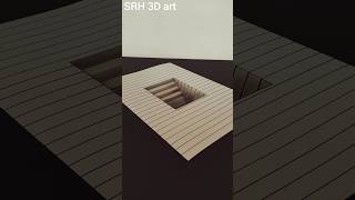 how to draw 3D art for beginners l trickart optical illusions #3dtrickart #3ddrawing