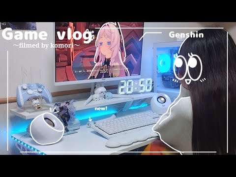 【Game vlog】大学生ゲーム女子の日常🎮🍴／バイオハザードRE:2／原神