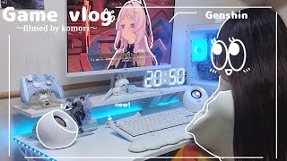 【Game vlog】大学生ゲーム女子の日常🎮🍴／バイオハザードRE:2／原神