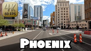 Driving Around Downtown Phoenix, Arizona in 4k Video