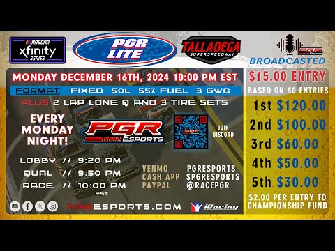 PGR Lite Series | Talladega Superspeedway | 12/16/24 | PGR eSports