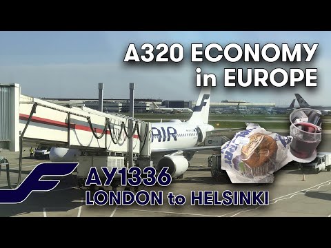 Finnair ECONOMY CLASS | A320 London Heathrow to Helsinki-Vantaa [4K]