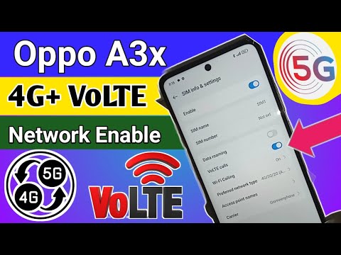 Oppo A3x 4G+ Volte Network Enable // Network settings