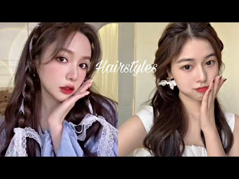 8 EASY KOREAN CHINESE HAIRSTYLES for girls | Ulzzang Girls | High School ~ Step By Step  💞