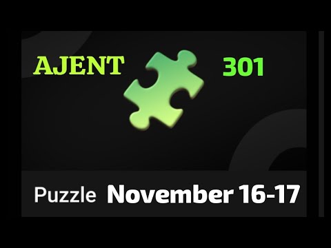 November 16-17 Agent 301 Puzzle Today combo #agent301