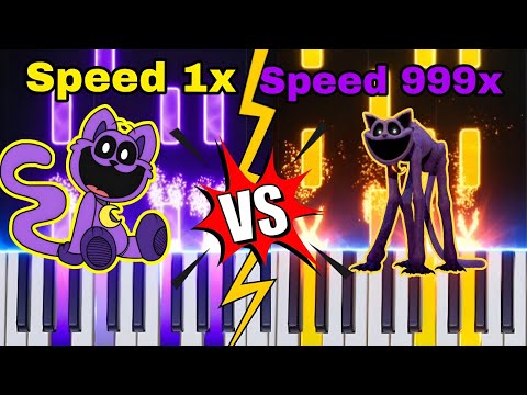 Catnap vs Giant Catnap speed battle piano animation