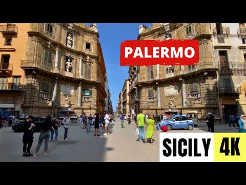 SICILY, ITALY 🇮🇹 [4K] Palermo City Centre — Walking Tour