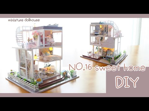 DIY miniature doll house kit/애월스테이/디자이너 하우스/코티지별장/sweet home/miniature minirose/미니어처 미니로즈