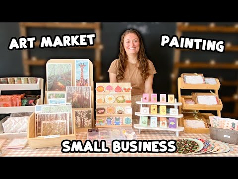 Art Market, Painting, and Making Stickers: Studio Vlog