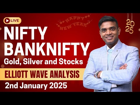 2nd Jan Market Prediction: Nifty, BankNifty, Gold, Silver & Bitcoin | Elliott Wave | Chartkingz