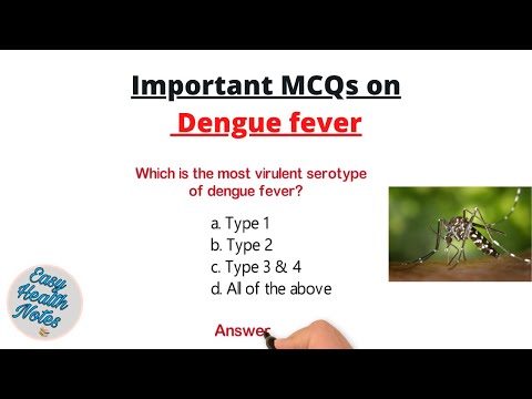 Top 10 Important Multiple Choice Questions (MCQs) on Dengue fever