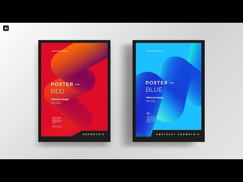 How To Design Modern Poster With Flow Shape | Adobe Illustrator Tutorial