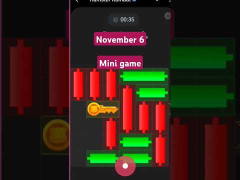 💯Mini Game Today November 6 Hamster Kombat How To Solve Mini Game Puzzle in Hamster Kombat  Solved