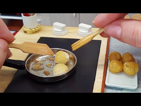 Mini Korean Cheese Ball recipes 🧀🔴 / mini cooking / mini food / tiny kitchen / ASMR /