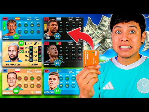 GASTÉ TODO EL DINERO DE MI TARJETA BUSCANDO A MESSI & RONALDO 😱 DLS 2024