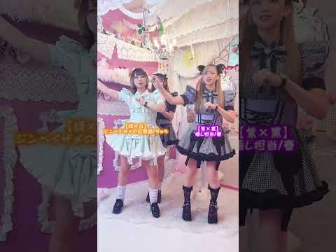 【メイドカフェのスタジオで踊ってみた】どのメイド服の色がカワイイ？ #chinadance #コンカフェ嬢 #shorts #コンカフェ