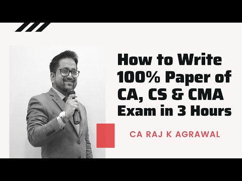 How to Write 100% Paper of CA, CS & CMA in 3 Hours