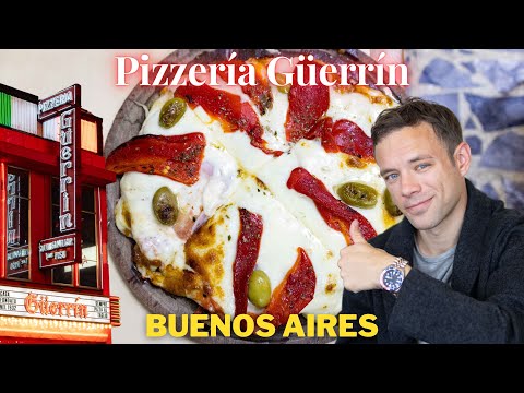 Eating at Pizzería Güerrín. The BEST and Most Famous Pizza in Buenos Aires