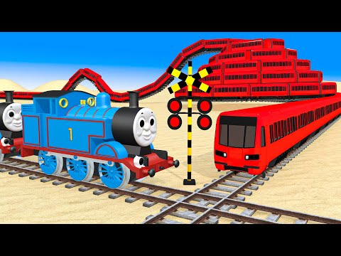 踏切アニメ あぶない電車 TRAIN 🚦 Fumikiri 3D Railroad Crossing Animation #3