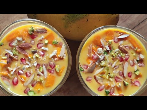 mango/custard / dessert / recipes /in tamil