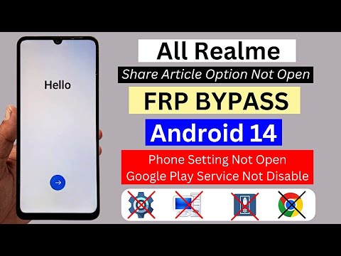 All Realme Frp Bypass Android 14 Setting Not Open | 2025 Share Article Option Not Work | Without Pc